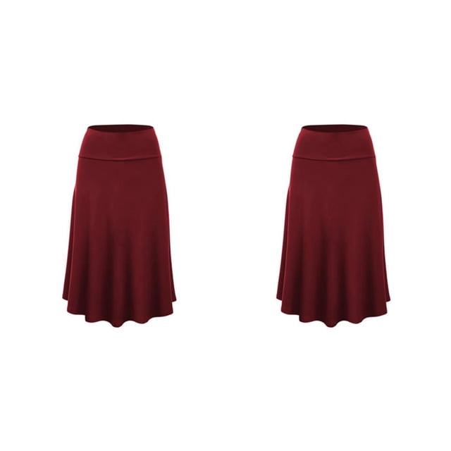 Qarigey midi favorecedora en : plisada de diseño elegante y sexy negra Faldas Diseño favorecedor Claret L Burdeos L 2Conjunto