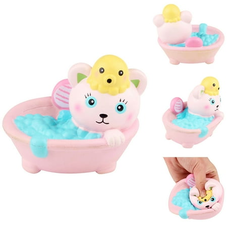 Stress Reliever Cute Bathing Cat Scented Super Slow Rising Kids 2019 HOTSALES Squeeze
