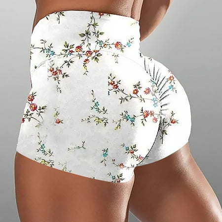 qILAKOG High Waist Yoga Shorts for Women s Tummy Control Fitness Athletic Workout Running Shorts For Women Athletic Shorts Shapewear For Women Sweatshorts  XXL&White