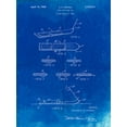 thumbnail image 2 of Borders, Cole 25x32 White Modern Wood Framed Museum Art Print Titled - PP508-Faded Blueprint Snurfer Poppen First Modern Snowboard Patent Poster, 2 of 4