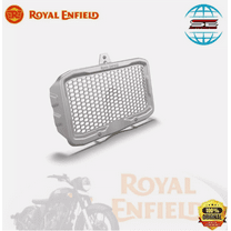 SILVER RADIATOR GUARD FOR ROYAL ENFIELD ALL NEW HIMLAYAN 450 BIKE