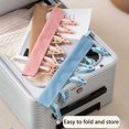 thumbnail image 4 of OIUR Folding Clothes Hanger Clips Towel Drying Rack Strong Load-bearing Fastener Tape Design Sock Underwear Hanger with 6 Clips, 4 of 7