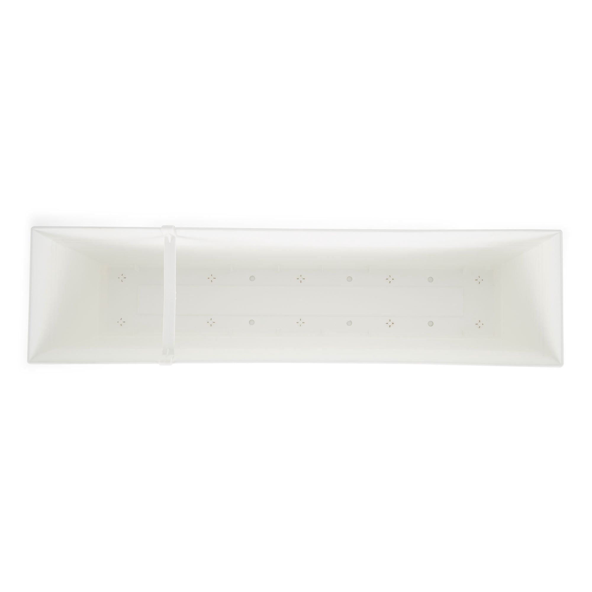 The HC Companies Window Flower Box with Removable Saucer, White (2 Pack)