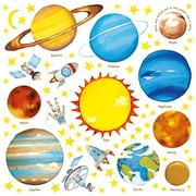 DECOWALL DS-8007 Planets in The Space Kids Wall Stickers Wall Decals Peel and Stick Removable Wall Stickers for Kids Nursery Bedroom Living Room (Small) d?cor
