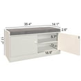 thumbnail image 3 of Organizedlife Sturdy Shoe Bench with Padded Cushion and 2-Tier Storage, White, 3 of 11