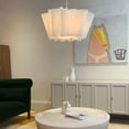 thumbnail image 3 of Arturesthome Nordic Linen Pleated Fabric Pendant Light Lampshade, 3 of 13