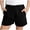 B-Black, variant on Girls Vintage Denim Shorts High Waist Ripped Design With Pockets 5-15T
