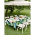 thumbnail image 4 of Outdoor Tablecloth with Umbrella Hole for Patio/Picnic/Party/Camping, Summer Botanical Waterproof Table Cloth Rectangle Table Cover Washable, Tropical Plants Monsteral Leaf Gray Plaid (60"x 102"), 4 of 8