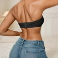 thumbnail image 5 of Tank Tops for Women,Seamless Supportive Bandeau Bra Thin Comfort Wireless Tube Top with Built in Lace Design,Camisole Tops for Women,Black,M, 5 of 5