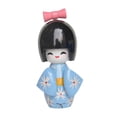 thumbnail image 4 of Figura de muñeca japonesa de dibujos animados en miniatura, pequeña escultura, figura de escritorio, geisha Azul B, 4 of 9
