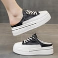 thumbnail image 6 of IEMIEMIEM Platform Mule Sneakers for Women Backless Chunky Sneakers Comfort Breathable Mesh Fashion Non-Slip Slip On Shoes Black 7 Wide, 6 of 7
