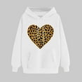 thumbnail image 2 of Oversizes Hoodies for Valentine's Day Womens Leopard Heart Pullover Cute Sweatshirt with Drawstring, 2 of 5