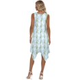 thumbnail image 3 of HELLHERO Sleeveless Sundress, Lily of The Valley Pattern Irregular Hem Midi Dress, Side Pockets Tank Ladies Irregular Hem Casual Dress for Party Vacation, 3 of 8