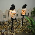 thumbnail image 4 of Decorations, Outdoor Solar Scary Skull Lights, Realistic Skeleton Crows Solar Walkway Lights, Waterproof Garden Lights for Yard Outside Pathways, 4 of 7