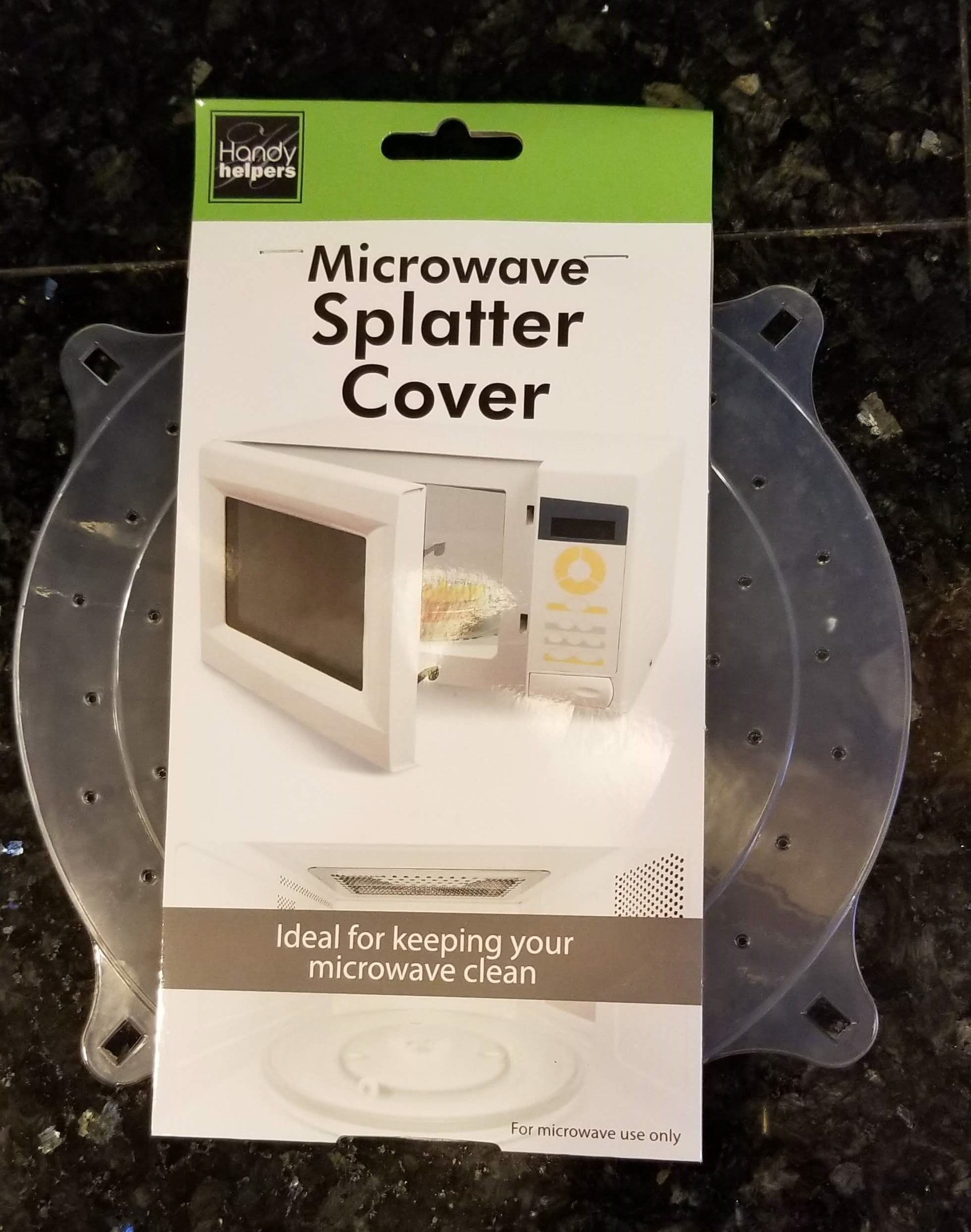 Handy Gourmet Collapsible Splatter Shield – Ventilated Microwave Cover, Gray