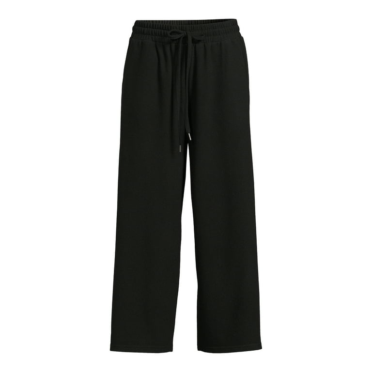 Time and Tru Women's Mid-Rise Brushed Hacci Pull-on Cropped Time and Tru Women's Mid-Rise Brushed Hacci Pull-on Cropped