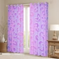 thumbnail image 2 of jejeloiu Leopard Cheetah Print Black Out Curtains,Jungle Animal Curtains Pack of 2 (42x63 Each),Pink Purple Ombre Bedroom Curtains For Kids,Luxury Bedroom Decor, 2 of 6