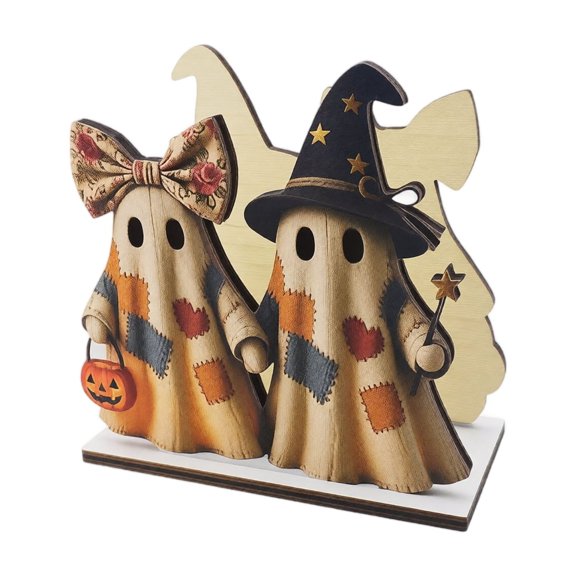 Halloween Decorations Halloween Wooden Ghost Towel Holder Kitchen Tabletop Decor Spooky Ornament for Festive Dining Display Accent - #6