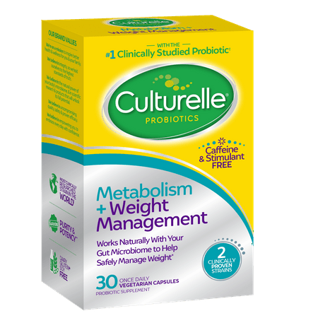 Culturelle Daily Metabolism and Weight Management Probiotic Capsules, Caffeine-Free, 30 Count