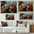 thumbnail image 4 of Designart "Scavenging Coastal Crab" Animals Floater Framed Wall Decor, 4 of 7