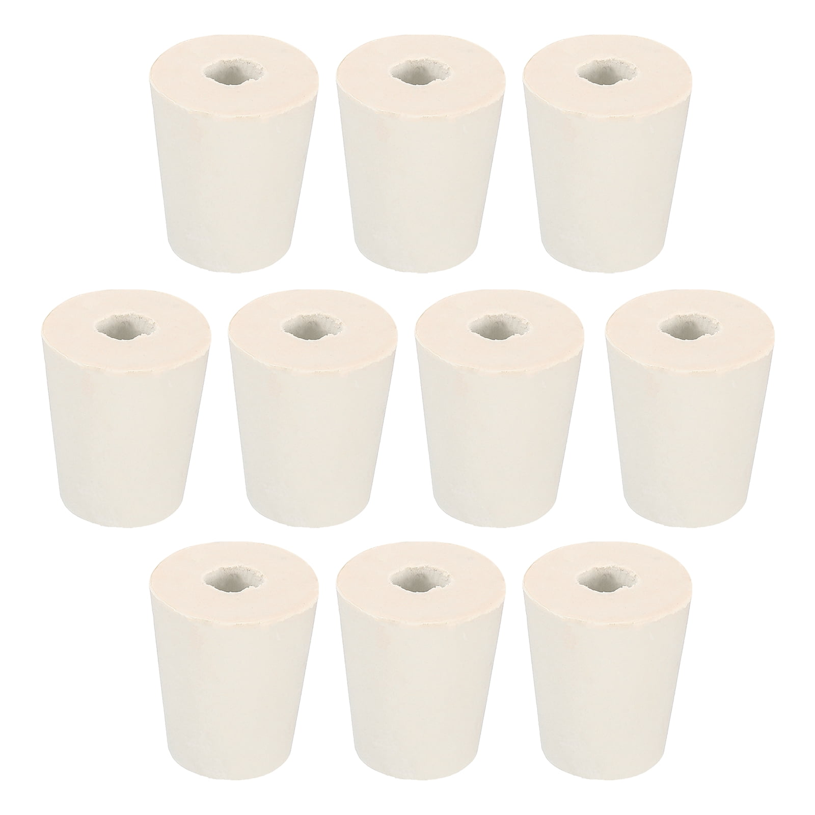 10PCS Rubber Tapered Plugs - 19–26mm, Lab Test Tube Stoppers, Drain Or Pipe Plugs, Acid Resistant