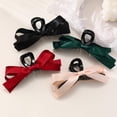 thumbnail image 4 of BQBQERT Vintage Big Hair Bow Ties Clips Satins Two Layer Butterfly pin Accessories for Women Girl knot pins, 4 of 9