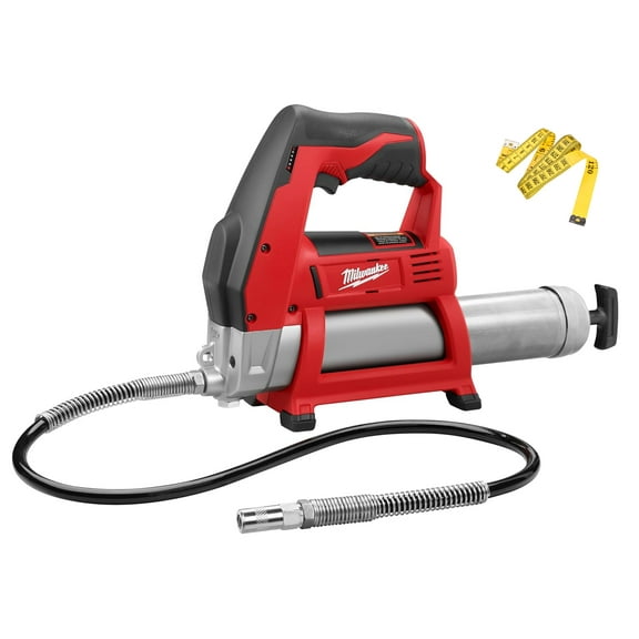 Milwaukee Bare-Tool Milwaukee 2446-20 M12 12-Volt Cordless Grease Gun (Tool Only, No Battery) with Mazepoly Accessories