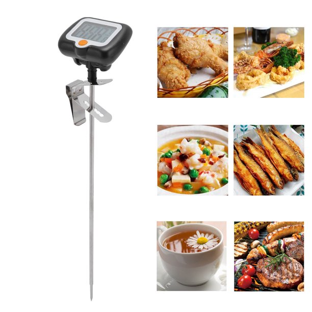 Termómetro Para Aceite Para Freír, Impermeabilización IPX5, Pantalla LCD De Alta Precisión, Termómetro Para Dulces De Lectura Rápida Con Clip Para Olla Para Cocinar Y Hornear