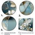 thumbnail image 3 of Designart "Golden Blue Marble Floral Design III" Floral Canvas Print, 3 of 5