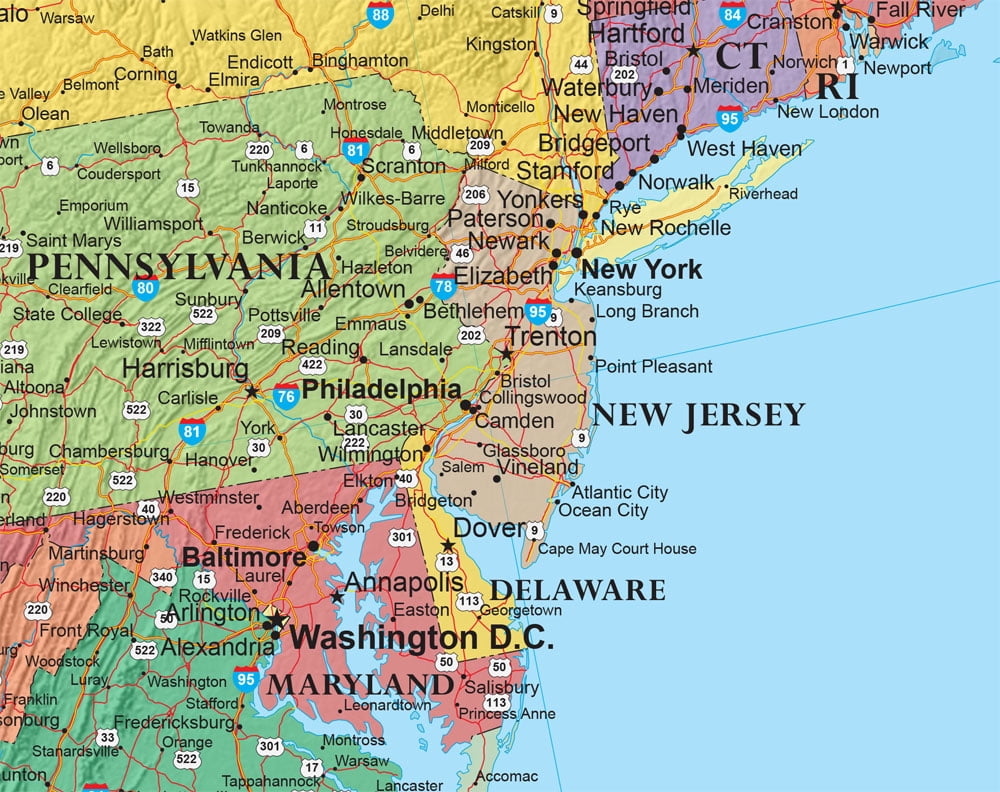 50" x 32" RMC Signature Edition United States Wall Map - Laminated