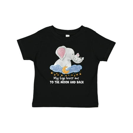 

Inktastic My Gigi Loves Me to the Moon and Back Elephant Family Gift Baby Boy or Baby Girl T-Shirt