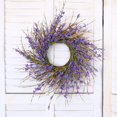 thumbnail image 3 of JEWLALO 14" Spring Artificial Forsythia Flower Wreath, All Year Around Wreath for Front Door, Wedding Window Home Wall Indoor Front Door Decor (Purple), 3 of 6