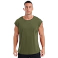 thumbnail image 1 of LiiYii T-Shirt à Manches Courtes Col Montant pour Hommes Demi-Col Roulé Décontracté Basique Slim Léger Uni Vert Armée C TG, 1 of 9