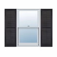 thumbnail image 1 of Exterior Solutions Standard Louver Exterior Vinyl Shutter, Black (Pair), 15 Inch x 39 Inch, 1 of 2