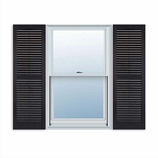 Exterior Solutions Persiennes Standard pour Extérieur, Volet en Vinyle, Noir (Paire), 15 Pouces x 39 Pouces