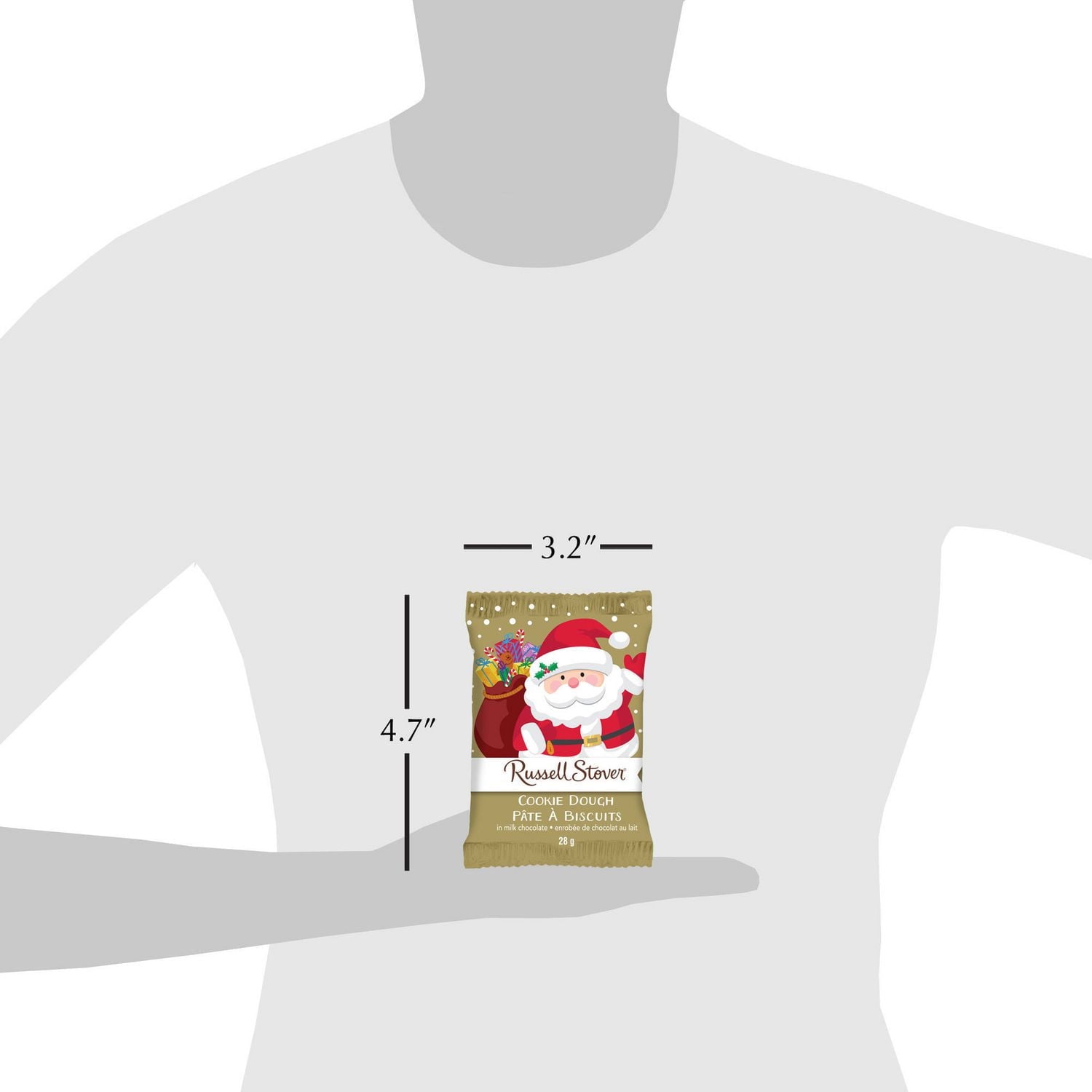 Russell Stover Santa Cookie Dough Milk