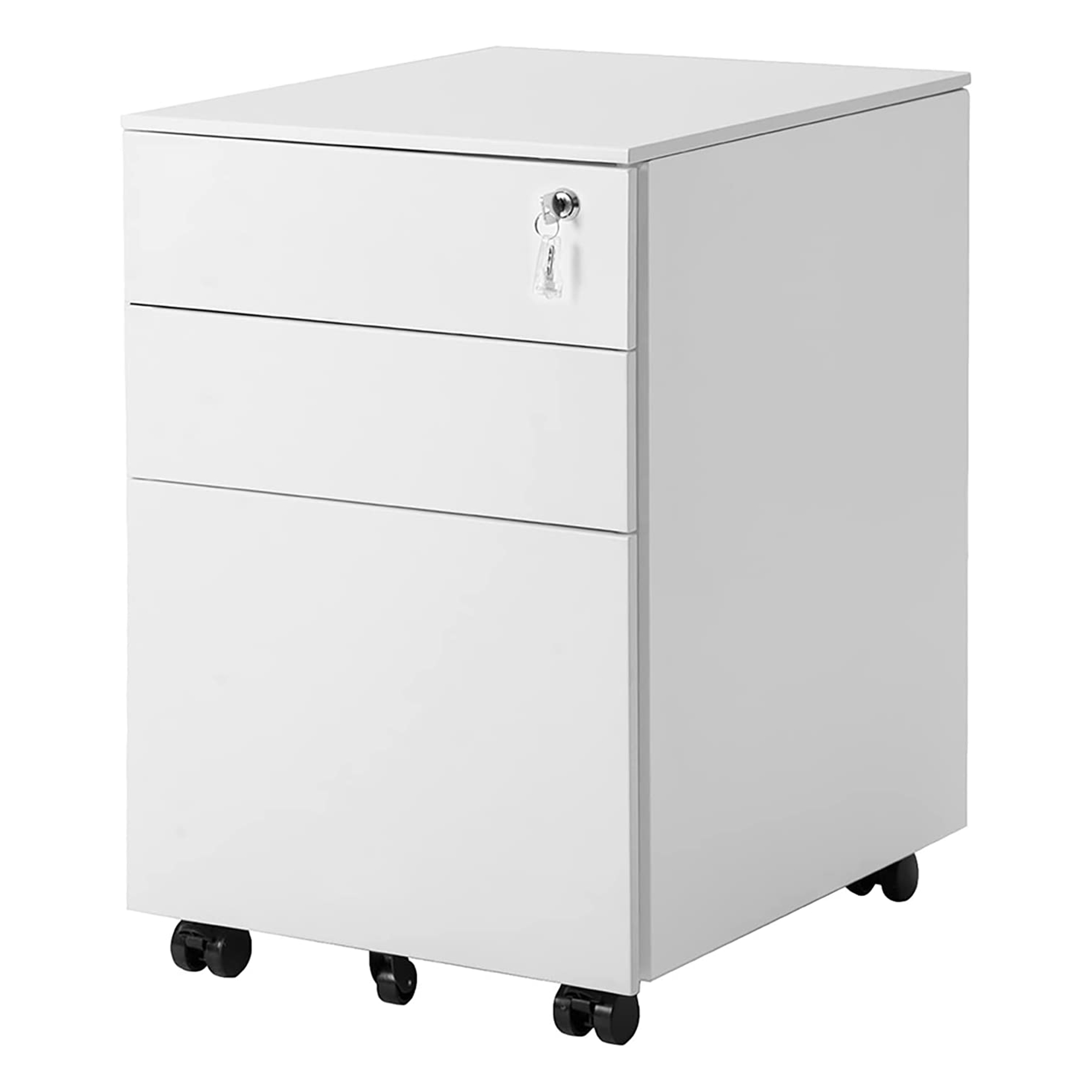 STANI Slim File with Lock, 3 Drawer Mobile Filing for