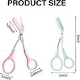 thumbnail image 2 of EXLEAF 2026 New 2Pcs Eyebrow Trimmer Scissors with Comb Professional Eyebrow Comb Scissors Stainless Steel Precision Eyebrow Scissors Eyebrow Trimming Tool Small Eyebrow Grooming Beauty Tool for Men, 2 of 7