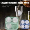 thumbnail image 4 of Ice Cube Trays, Silicone Mold, BPA Free, Stackable Flexible Silicone Silicone Sphere Whiskey Ball Maker with Lids Cube Trays for Cocktails & Bourbon Football, Basket Ball, Rugby, 4 of 6