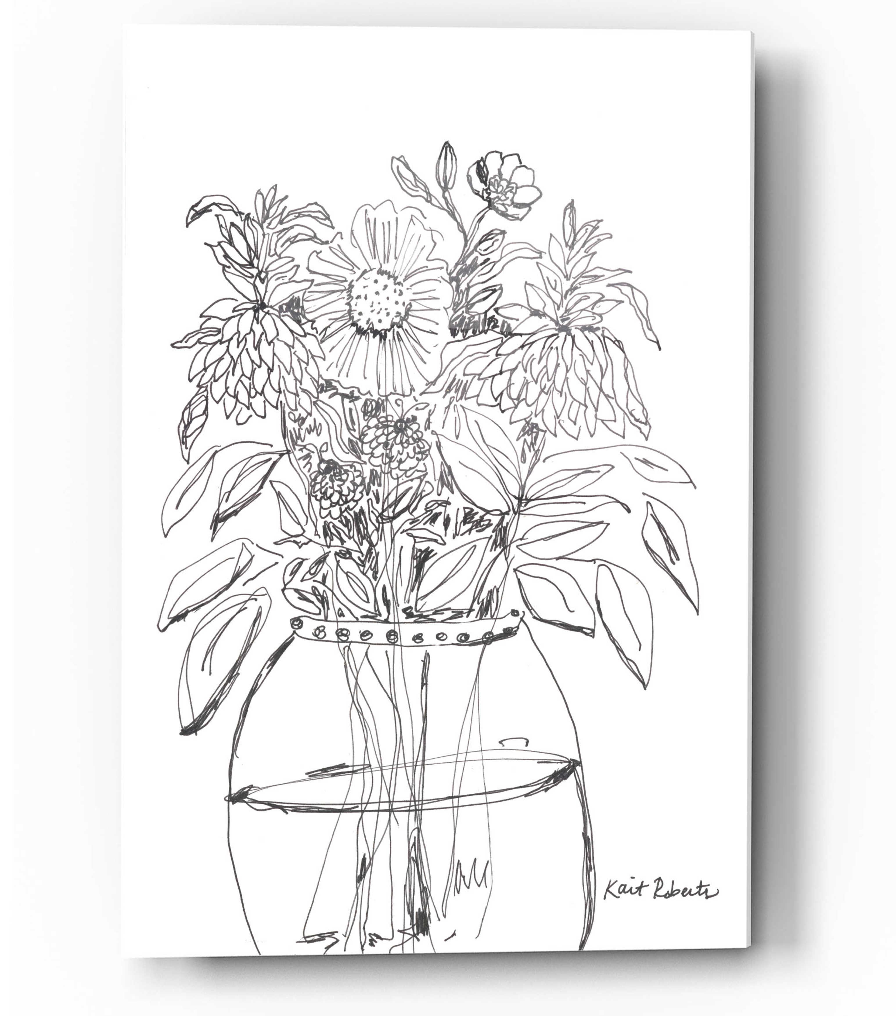 Epic Art Summer Garden In A Vase By Kait Roberts Acrylic Glass Wall Art 12 X16 Walmart Com