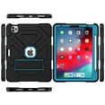 thumbnail image 4 of Dteck Case for iPad Pro 11 4th Gen 2022/ 3rd Gen 2021/ 2nd Gen 2020/ 1st Gen 2018 , Military Grade Shockproof Silicone Kickstand Cover for iPad Air 5 / iPad Air 4, Black + Blue, 4 of 6