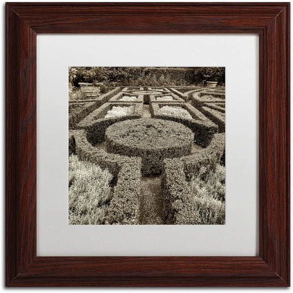 Trademark Fine Art "Tuscan Giardini I" Canvas Art by Alan Blaustein, White Matte, Wood Frame