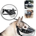 thumbnail image 5 of Sunjoy Tech Dog Muzzle, Prevents Chewing and Biting, Metal Mask Basket allows Panting and Drinking, Adjustable Leather Straps, 5 of 7