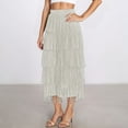 thumbnail image 5 of Daolelai Women's Fashionable and Elegant Tassel Comfortable Slim-Fit Versatile Skirt, 5 of 6