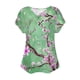 thumbnail image 3 of Mujeres de Verano Superior, V-Cuello Casual Camiseta de Moda de Manga Corta Hecha de Cómodo Estante de Imitación para Toda la Temporada de Uso Diario, Camisetas Cortas para Mujeres, 3 of 4