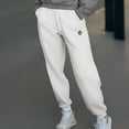 thumbnail image 3 of Dalix Sorcerer Frog Embroidered Jogger Pant Soft Fleece Relaxed Fit Lounge Womens in White XL X-Large, 3 of 5