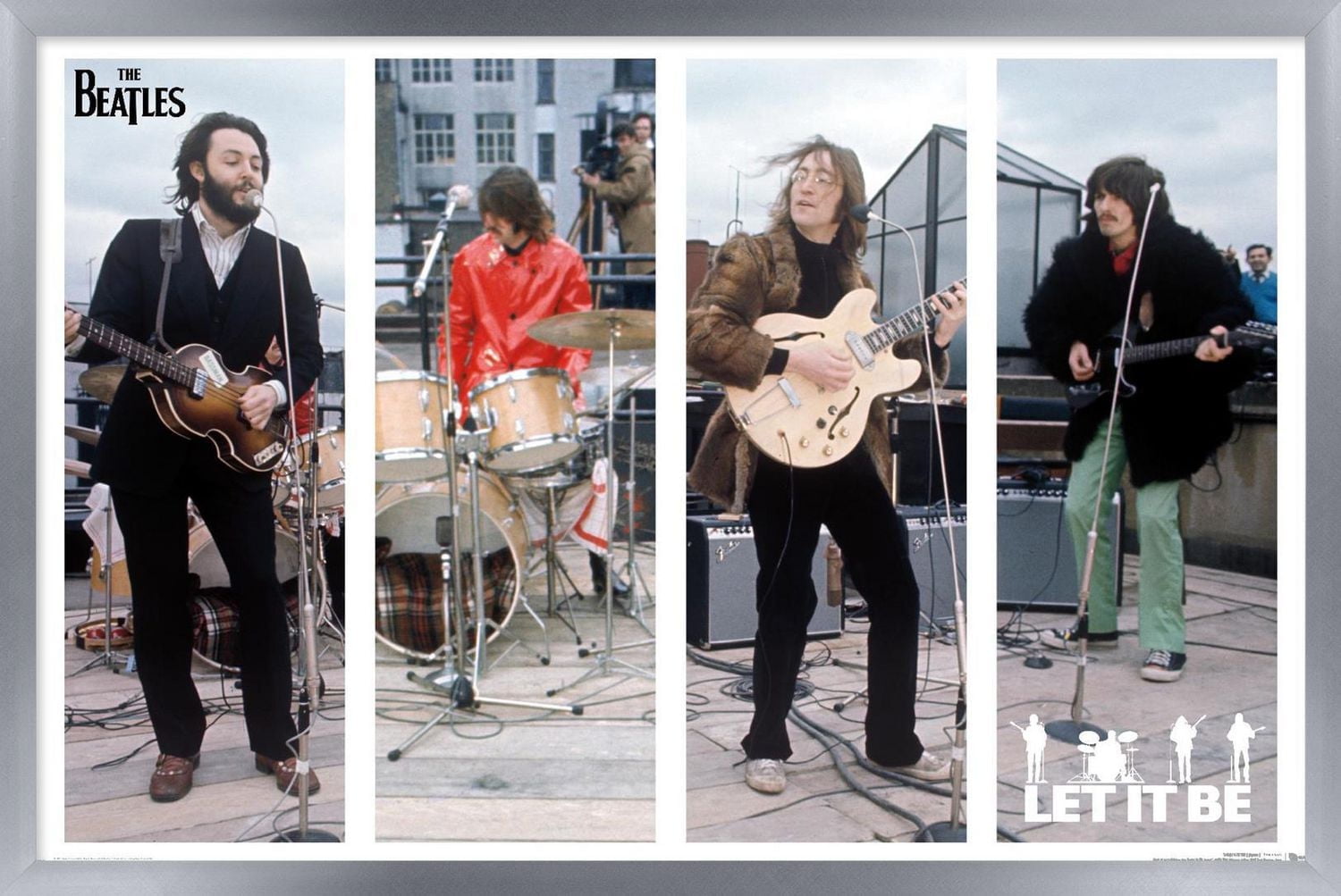 The Beatles - Let It Be Bars Wall Poster, 22.375" x 34" Framed