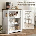 thumbnail image 6 of Farmhouse Storage Cabinet, White Bathroom Cabinet Small Hutch with Door Freestanding Kitchen Pantry Cabinet, for Bathroom/Laundry/Living Room/Coffee Bar 24" W 31.5" H, 6 of 17