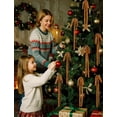 thumbnail image 3 of TETOU 6pcs Christmas Garland Swag Bow,23.5x15.5 Inch Rustic Vintage Large Xmas Staircase Wreath Bows for Christmas Tree Staircase Indoor Outdoor Decorations(Light Brown), 3 of 9