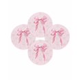 thumbnail image 7 of 13 Inch Round Placemats Set of 4, Pink Bow Non Slip Heat Insulation PP Table Mats, Cute Watercolor Girls Cartoon Luxury Washable Place Mats for Kitchen Dining Party Table Decor, 7 of 7